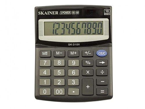 Калькулятор настольный SKAINER "310II" 10 разрядный черный