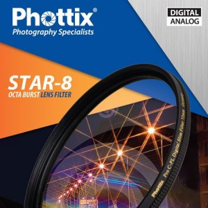 Светофильтр Phottix Star-8 Octa Burst от 52 до 77мм