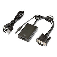 Переходник VGA to HDMI Adapter MINI, (вход VGA + Audio L/R Jack, выход HDMI) USB Power