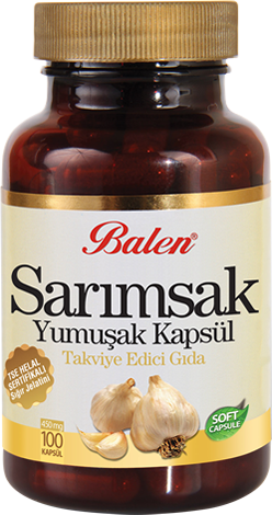 Пищевая добавка в мягких капсулах с чесночным маслом 100 капсул Balen, Турция