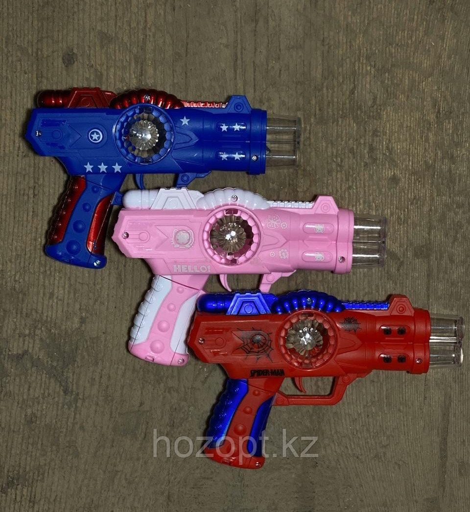 Пистолет средний музык. (20см) роз, син, красн. - фото 1 - id-p77594778