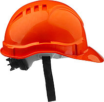 Каска защитная ЗУБР размер 52-62 см, храповый механизм регулировки размера, оранжевая (11094-1), фото 2