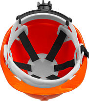 Каска защитная ЗУБР размер 52-62 см, храповый механизм регулировки размера, оранжевая (11094-1), фото 2