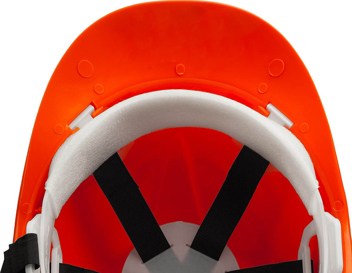 Каска защитная ЗУБР размер 52-62 см, храповый механизм регулировки размера, оранжевая (11094-1) - фото 5 - id-p79526226