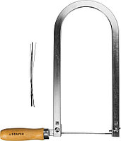 Лобзик ручной STAYER 130 мм, 6.5 TPI, в наборе с полотнами (1530-25_z01)