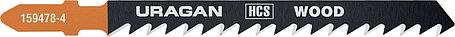 Полотно для эл/лобзика URAGAN по дереву, HCS, EU-хвост, шаг 4 мм, 100/75 мм, 2 шт. (159478-4_z02), фото 2