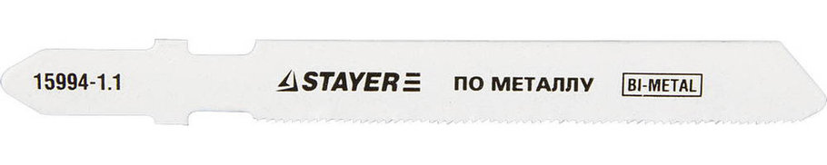 Полотна для эл/лобзика STAYER Bi-Met, по металлу, EU-хвост., шаг 1,1 мм, 50 мм, 2 шт. (15994-1.1_z01), фото 2