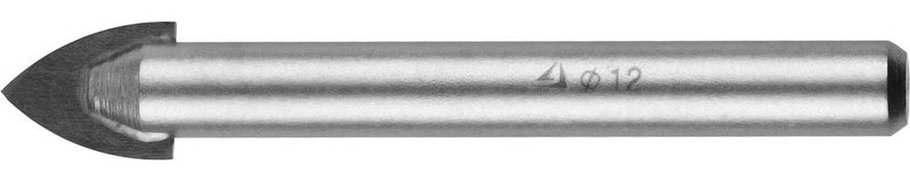 Сверло по стеклу и кафелю STAYER 12 мм, 2-х резцовый хвостовик цилиндрический (2986-12), фото 2