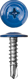 Саморезы по металлу с прессшайбой и сверлом ЗУБР 25 х 4.2 мм, RAL 5005, 400 шт., окрашен. (300211-42-025-5005)