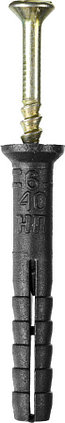 Дюбель-гвоздь STAYER 40 x 6 мм, 125 шт., полипропиленовый с потайным бортиком (30645-06-040), фото 2