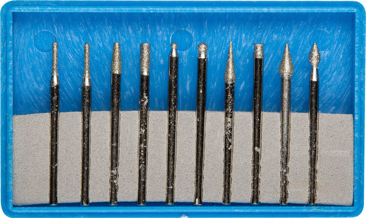 Набор мини-насадок ЗУБР 10 шт., хвостовик Ø 3 мм, серия "Профессионал" (33383-H10), фото 2