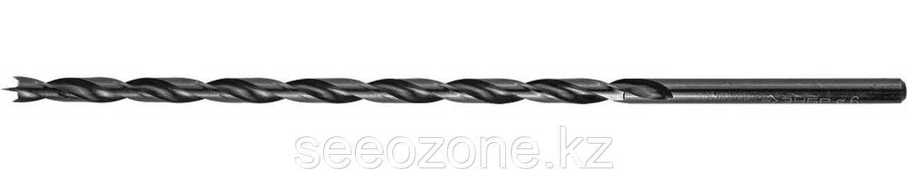 Сверло по дереву спиральное "Корона", ЗУБР d=6 x 200/150 мм, М-образная заточка (29421-200-06)