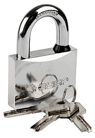 Замок навесной ЗУБР 60х20х43 мм, закаленная дужка, стальной корпус (37227-60)