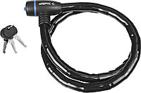 Замок тросовый ЗУБР 1000 мм, 18 мм, цинковый сплав, усиленный, серия "Профессионал" (37260-100)