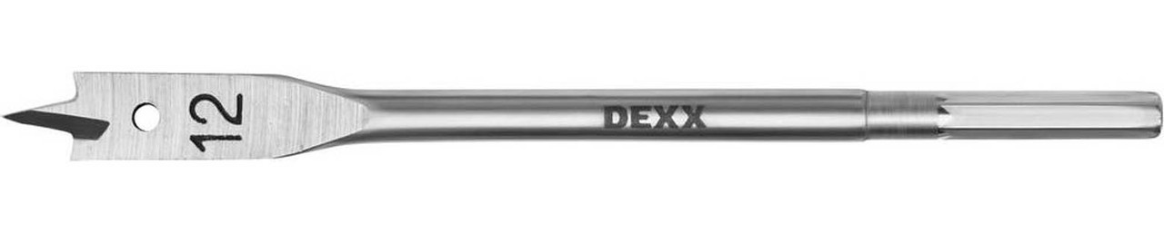 Сверло перовое по дереву DEXX 12 x 152 мм, шестигранный хвостовик (2945-12) - фото 1 - id-p79526990