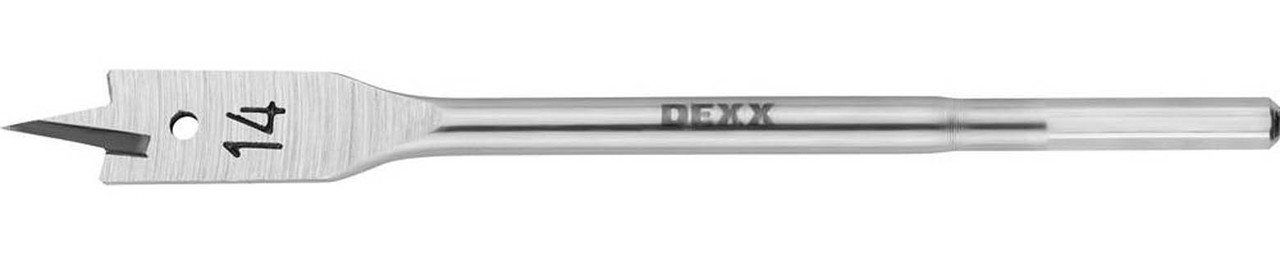 Сверло перовое по дереву DEXX 14 x 152 мм, шестигранный хвостовик (2945-14)