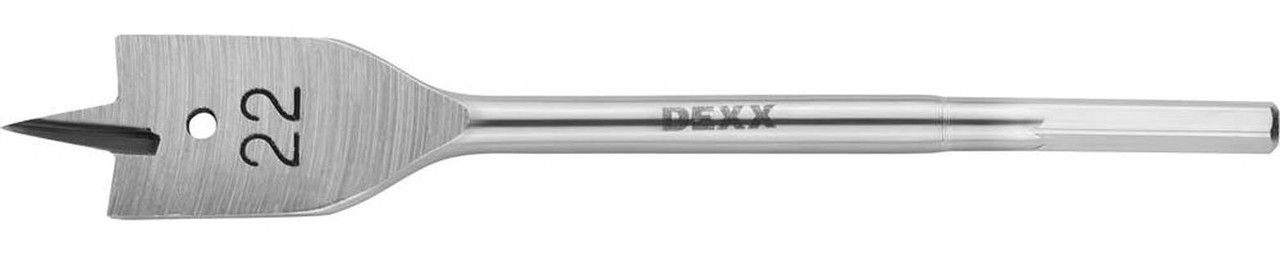 Сверло перовое по дереву DEXX 22 x 152 мм, шестигранный хвостовик (2945-22) - фото 1 - id-p79526995