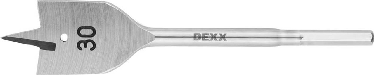Сверло перовое по дереву DEXX 30 x 152 мм, шестигранный хвостовик (2945-30) - фото 1 - id-p79526997