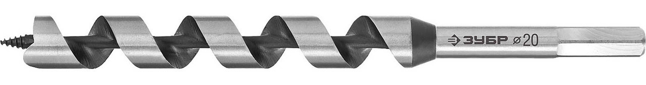 Сверло Левиса по дереву "Левис", ЗУБР d=20 x 235/160 мм, HEX (2948-235-20_z01)