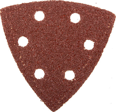 Треугольник шлифовальный ЗУБР Р40, 6 отверстий, 93 х 93 х 93 мм, 5 шт., универс. на велкро основе (35583-040), фото 2