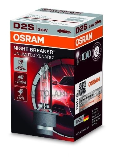 66240XNB Ксеноновая лампа D2S 35W P32d-2 XENARC Night Breaker Unlimited
