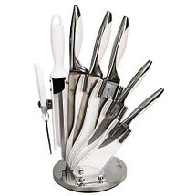 Набор стальных ножей с литыми рукоятями на подставке HATCHEN {8 предметов} (Салатовый), фото 2