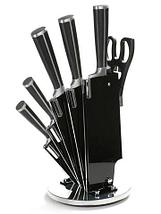 Набор стальных ножей с литыми рукоятями на подставке HATCHEN {8 предметов} (Салатовый), фото 3