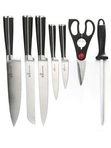 Набор стальных ножей с литыми рукоятями на подставке HATCHEN {8 предметов} (Салатовый) - фото 3 - id-p70216222
