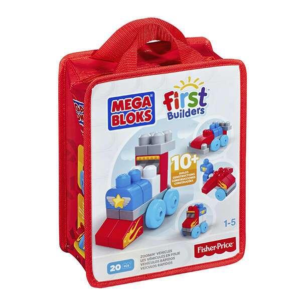 Mega Bloks First Builders Конструктор Мега Блокс "Веселые машинки"