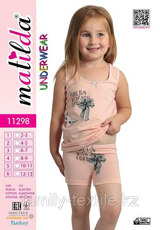Комплект для девочки майка+шорты хлопок Турция 2-13 лет (в линейке 5 шт), фото 2