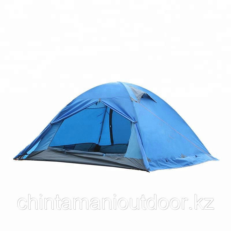 Палатка 3х местная с юбкой походная, водонепроницаемая, алюминиевые вставки - фото 2 - id-p79546707