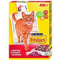 69432 Friskies, Фрискис сухой корм для кошек, мясное ассорти: мясо, печень, курица, уп.400гр.