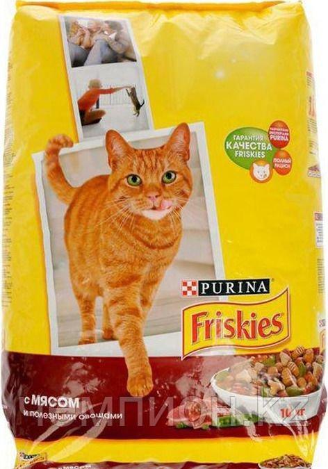 05088 Friskies, Фрискис сухой корм для кошек, мясо, печень, овощи, уп.10кг.