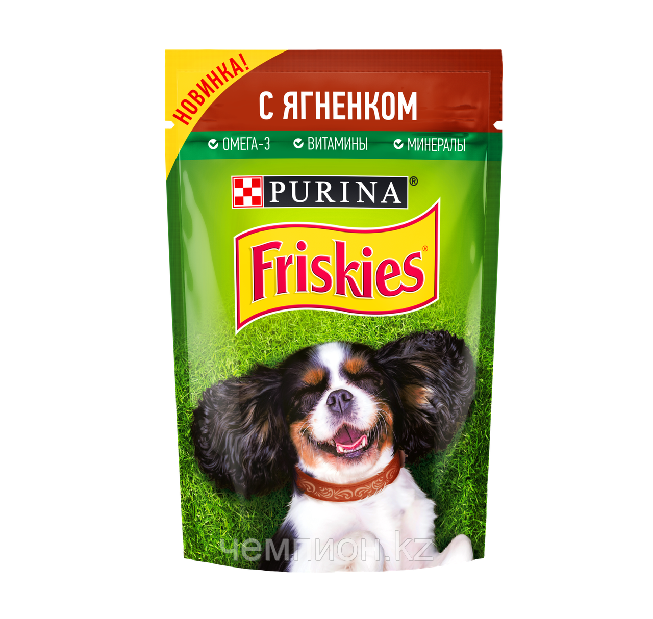 32492 Friskies, Фрискис, влажный корм для собак, кусочки с ягнёнком в подливе, уп.24*85гр.