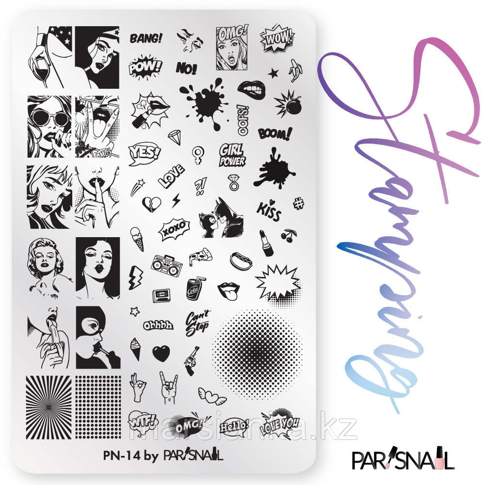 Пластина для стемпинга PN-14 (9.5*14.5см) ParisNail