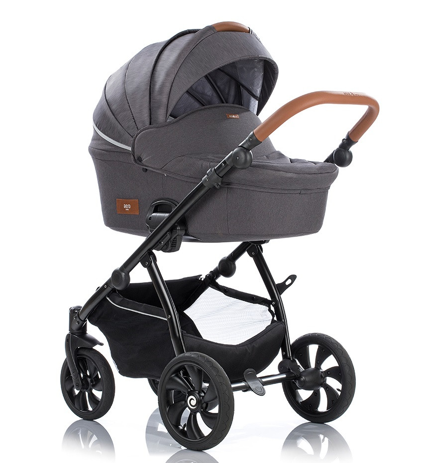 Коляска 2 в 1 TUTIS AERO NEW короб+прогулка DARK GREY (Графит)
