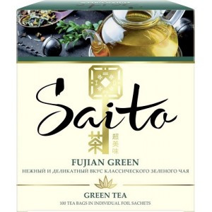 Зеленый чай Saito Fujian Green, 100 пакетиков