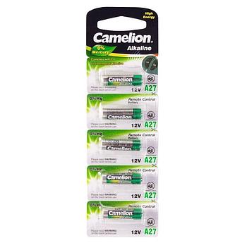 Батарейка CAMELION, A27-BP5(0%Hg), Alkaline, A27, 12V, 0% Ртути, 5 шт., Блистер