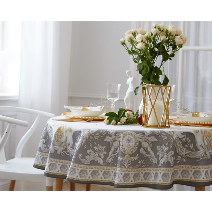 Скатерть "Этель" Classic style d=150см +/-3см, 100% хл, саржа 190 гр/м2