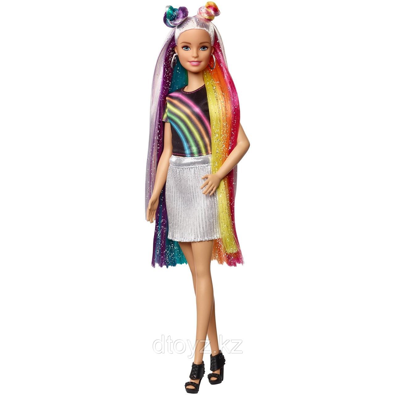 Barbie с радужной мерцающей прической FXN96 - фото 5 - id-p79552896