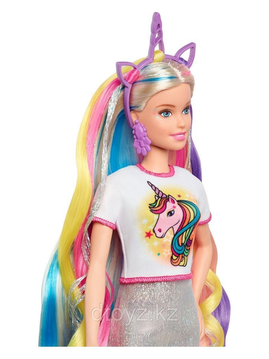 Barbie со съемными разноцветными прядями и модными аксессуарами в наборе GHN03 - фото 6 - id-p79553047