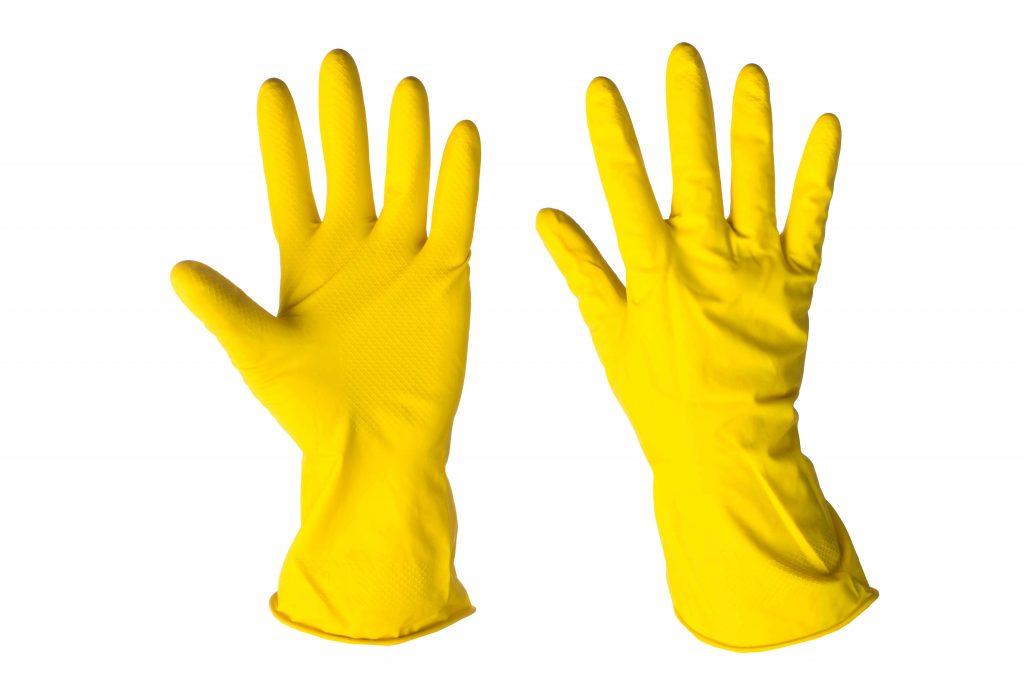 Перчатки хозяйственные, латексные Gloves L