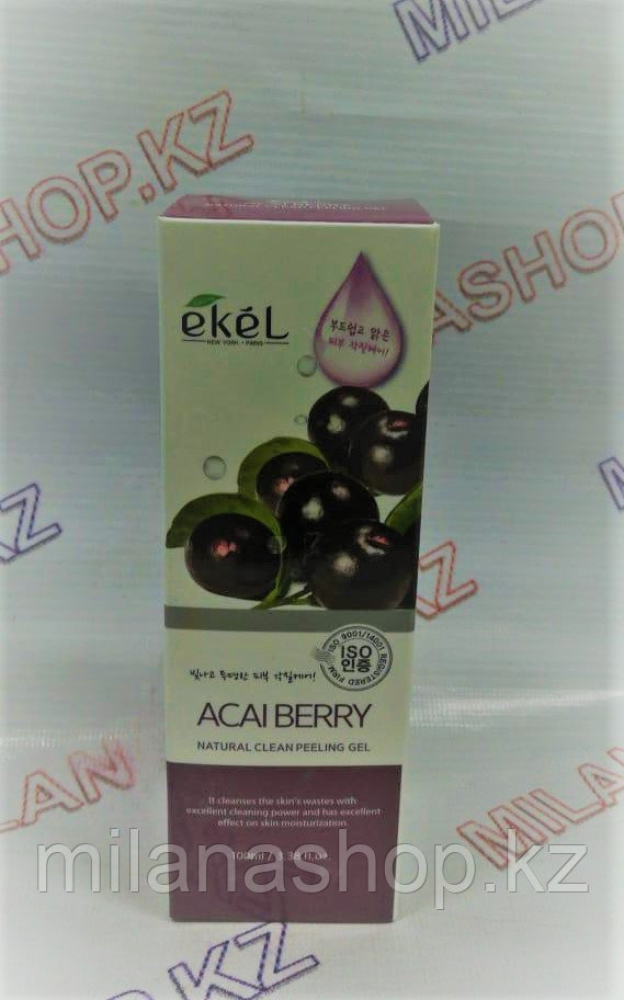 Ekel Acai Berry Natural Clean Peeling Gel, 100мл -  Пилинг-гель (скатка) для лица с экстрактом ягоды Асай
