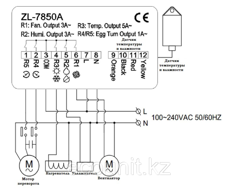 ZL-7850A Контроллер температуры и влажности - фото 3 - id-p79556271
