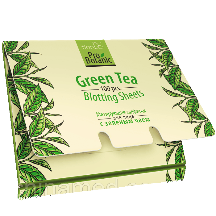 Матирующие салфетки для лица с зеленым чаем Pro Botanic