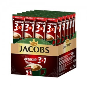 Кофе растворимый Jacobs Крепкий 3 в 1, 24 шт