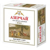 Чёрный чай Азерчай Букет, 100 пакетиков
