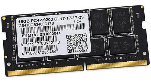Оперативная память для ноутбука GEIL PC4-19200 16Gb DDR4 (GS416GB2400C17S) - фото 1 - id-p78686034