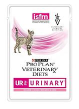 PRO PLAN® VETERINARY DIETS UR URINARY, для кошек при мочекаменной болезни, с лососем, пауч 85гр.