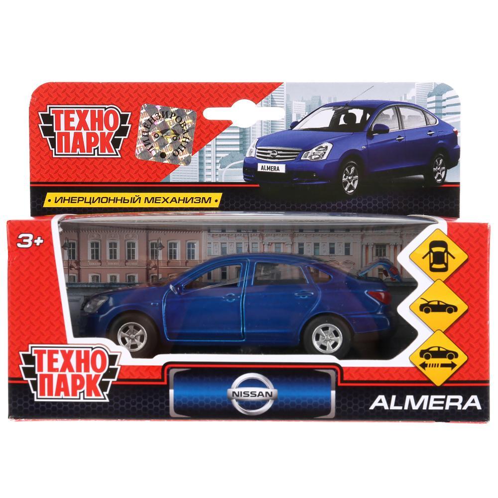 Технопарк Металлическая инерционная модель Nissan Almera, синий, 12 см.